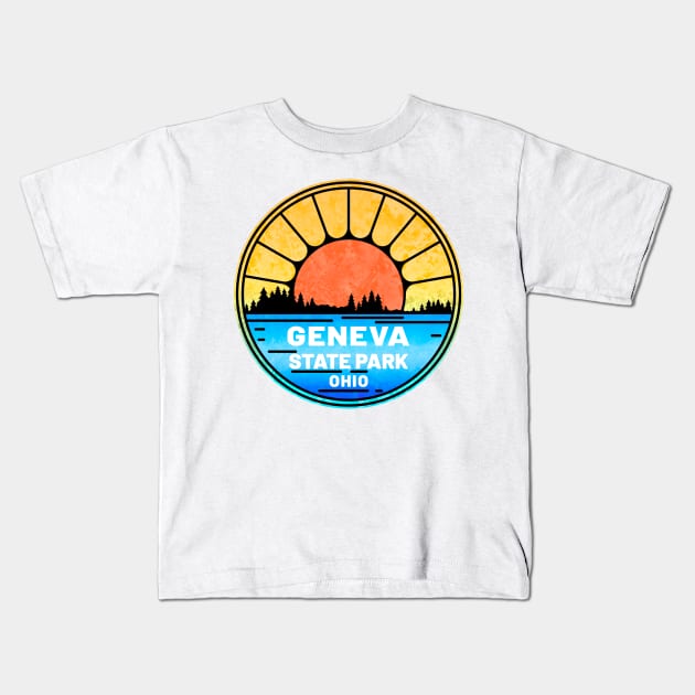 Geneva State Park Ohio OH Lake Kids T-Shirt by TravelTime